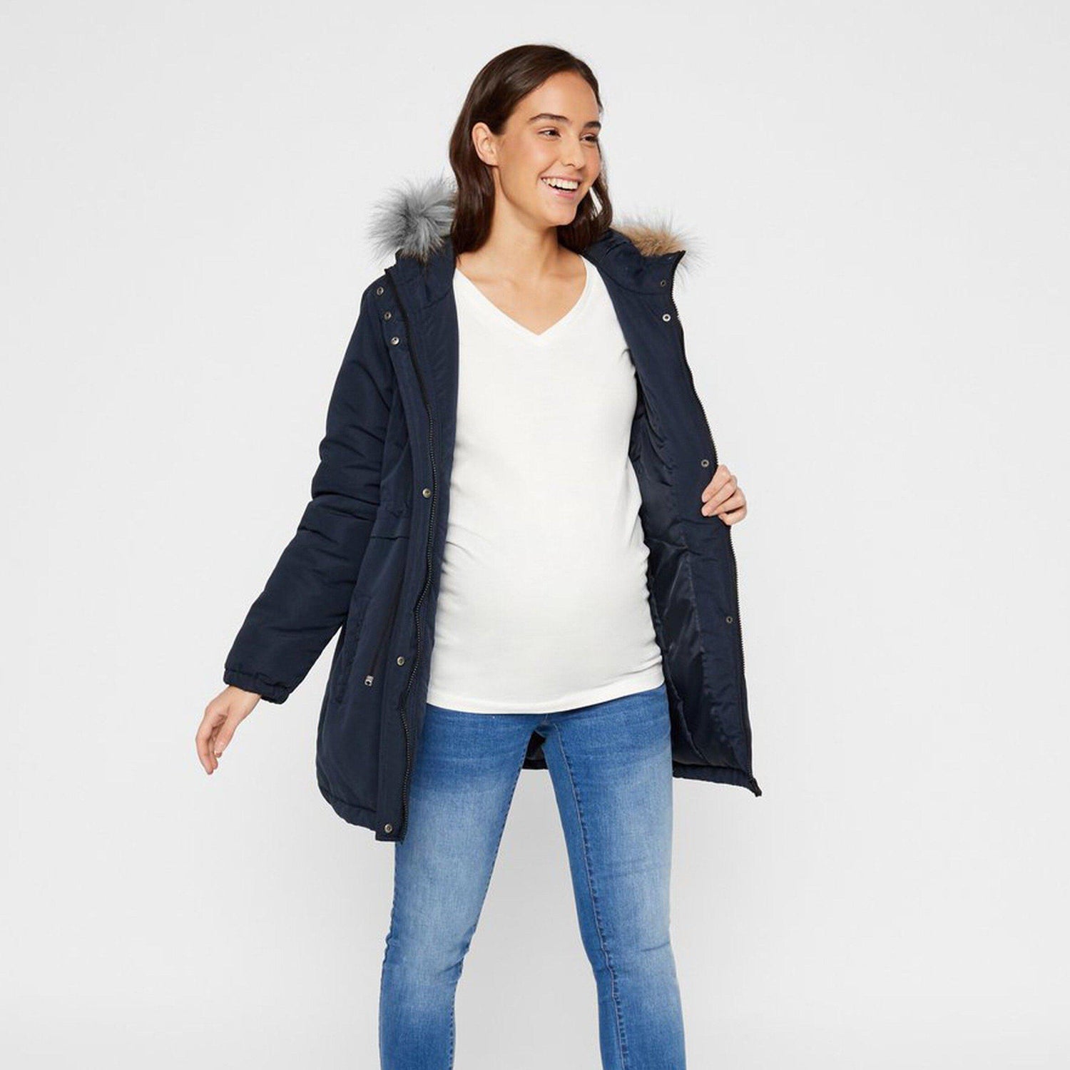 Mamalicious vente-parkajakke - Jessa - Navy blazer - Graviditetsjakke - MamaMilla