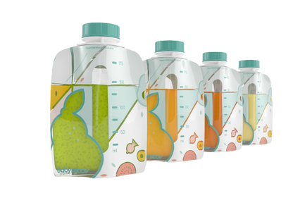 Babymoov Genanvendelige klemposer FOODI - Startersæt - Grød - MamaMilla