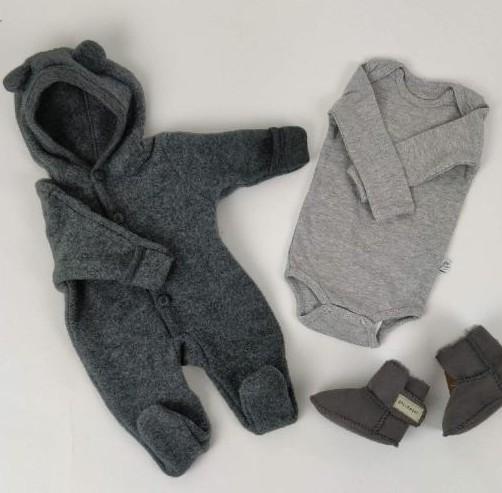 MamaMilla body med lange ærmer - Grå - Body - MamaMilla