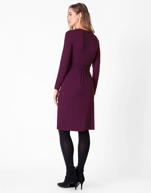 Seraphine vente-og ammekjole med lange ærmer - Peachey - Burgundy - Ammetøj - MamaMilla