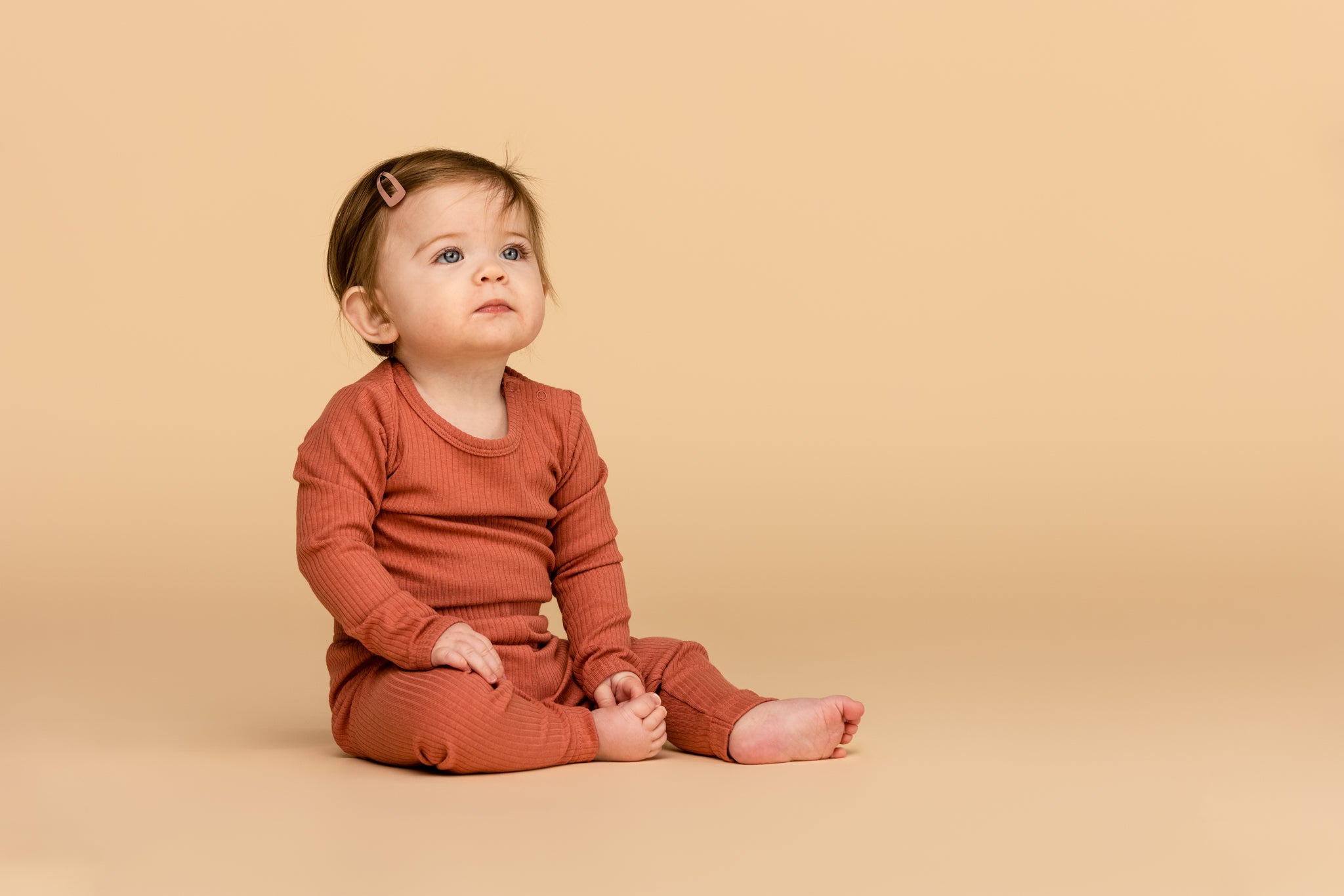 Soft gallery Paula rib leggings - Brick Dust - bukser - MamaMilla