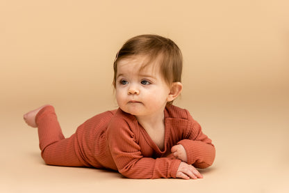 Soft gallery Paula rib leggings - Brick Dust - bukser - MamaMilla