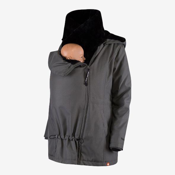 Wombat &amp; Co. WALLABY 4-i-1 vinterjakke til gravide/bærejakke - Grå - Bærejakke - MamaMilla