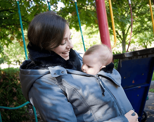 Wombat &amp; Co. WALLABY 4-i-1 vinterjakke til gravide/bærejakke - Grå - Bærejakke - MamaMilla