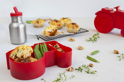 BLAFRE Madkasse Med 2 Rum - Traktor - Blågrøn - Madkasse - MamaMilla