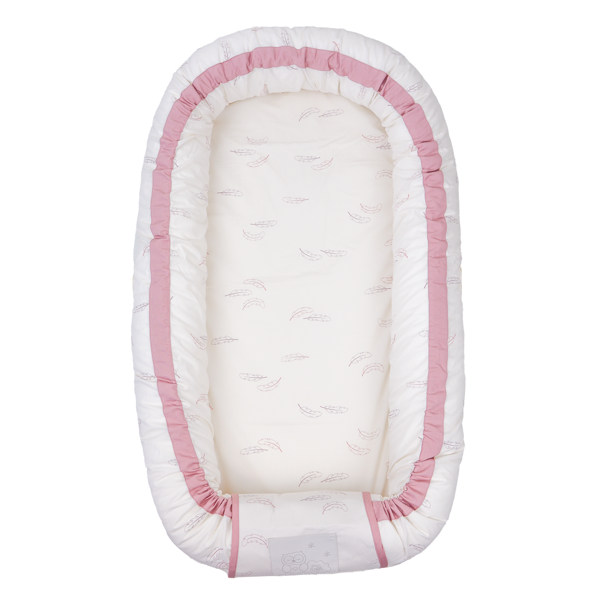 MamaMilla Babynest mit Fossflakes-Füllung – Rosenfedern – Babynest – MamaMilla