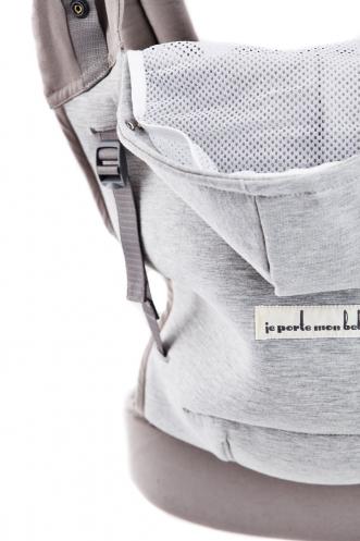 Love Radius Träger inkl. Babyeinsatz – Hoodie-Trage – Hellgrau/Athletic Grey – Tragehilfe – MamaMilla