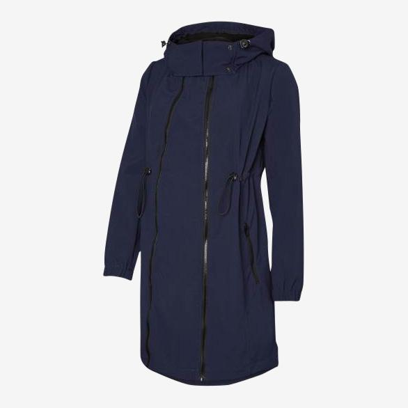 Mamalicious 3in1 Softshell-Trage- und Schwangerschaftsjacke – Dunkelblau – Tragejacke – MamaMilla