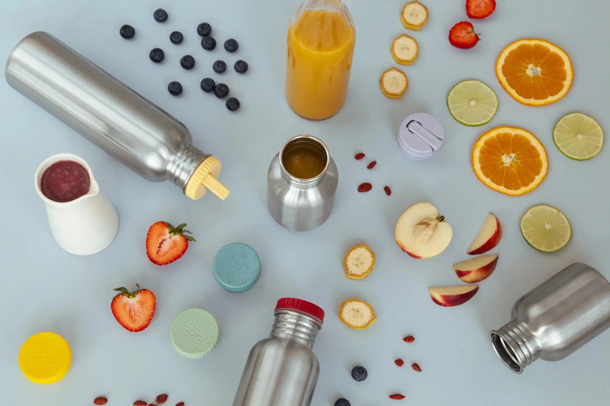 BLAFRE drikkedunk i rustfrit stål - 750 ml - Mint - Drikkedunk i stål - MamaMilla