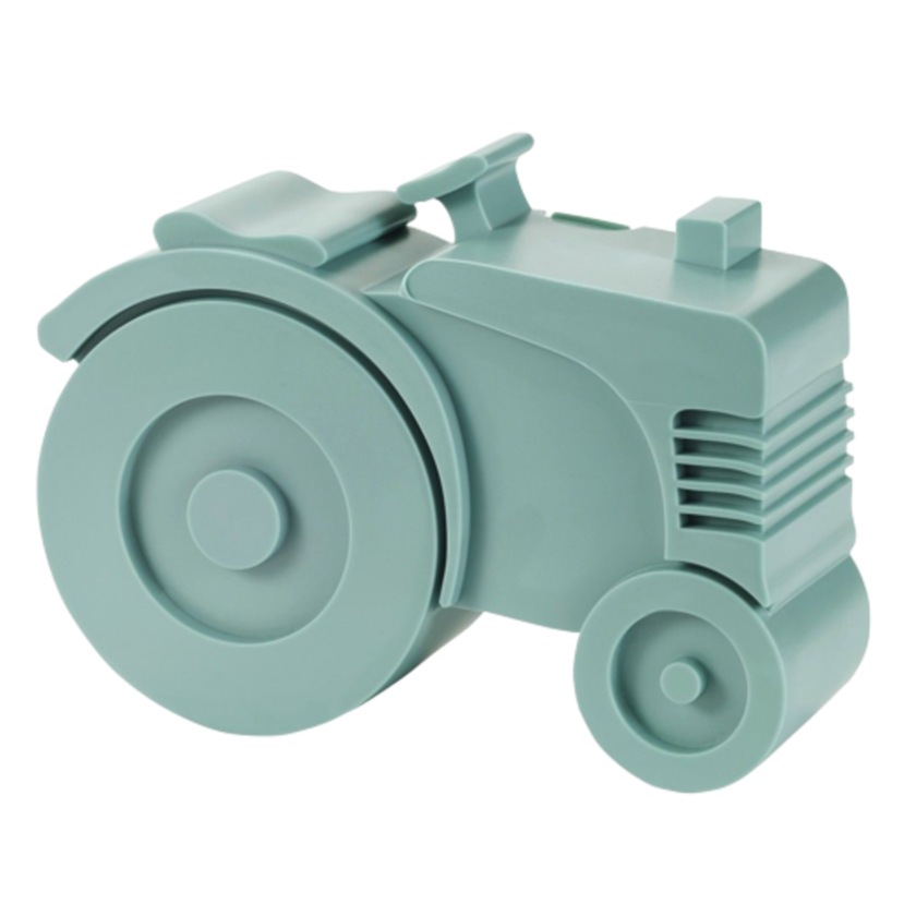 BLAFRE Madkasse Med 2 Rum - Traktor - Blågrøn - Madkasse - MamaMilla