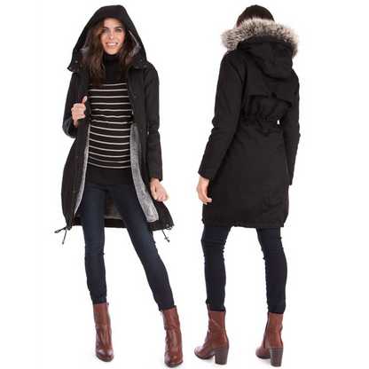 Seraphine Vente- og bærejakke 3-i-1- Valetta - Black - Bærejakke - MamaMilla