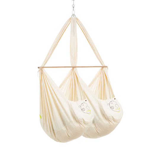 Nonomo hængevugge - Tvilling - Hvid - slyngevugge - MamaMilla